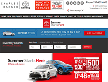 Tablet Screenshot of charlesbarkertoyota.com